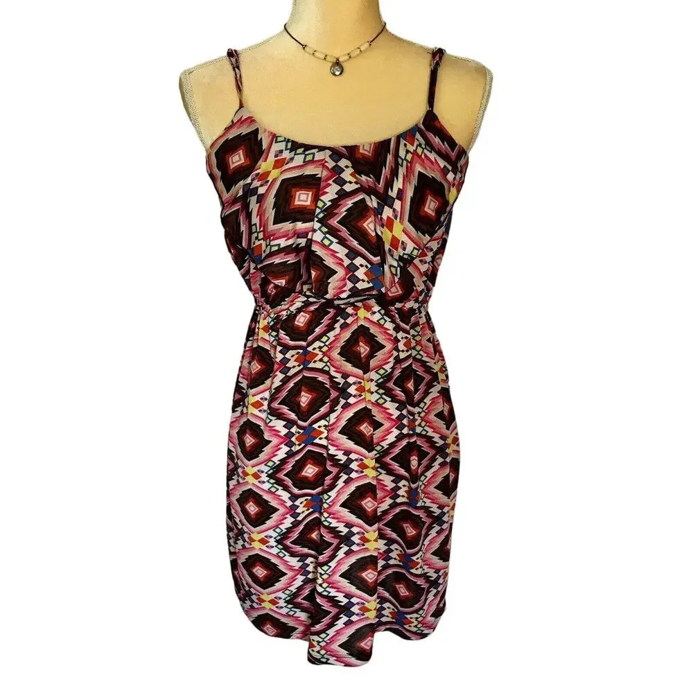 Rue 21 Sleeveless Multi Pattern and Colors Mini Sleeveless Dress S